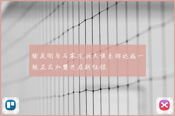 徐友刚与石家庄功夫俱乐部达成一致正式加盟开启新征程